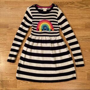 CYNTHIA ROWLEY Girls Cotton Striped Long Sleeve Dress - Size 7/8YO